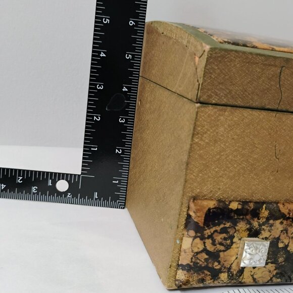 Vintage Sarah Coventry Jewelry Box, Extra Large Organizer, Gold Brown Retro 70s - Picture 7 of 14